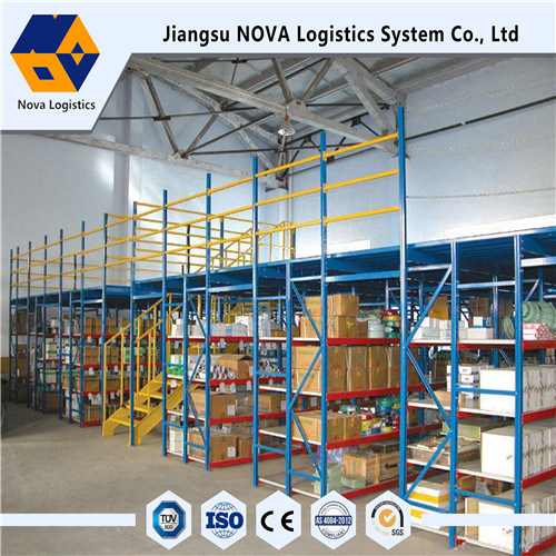 Powder Coating Medium Duty Mezzanine untuk Penyimpanan Racking